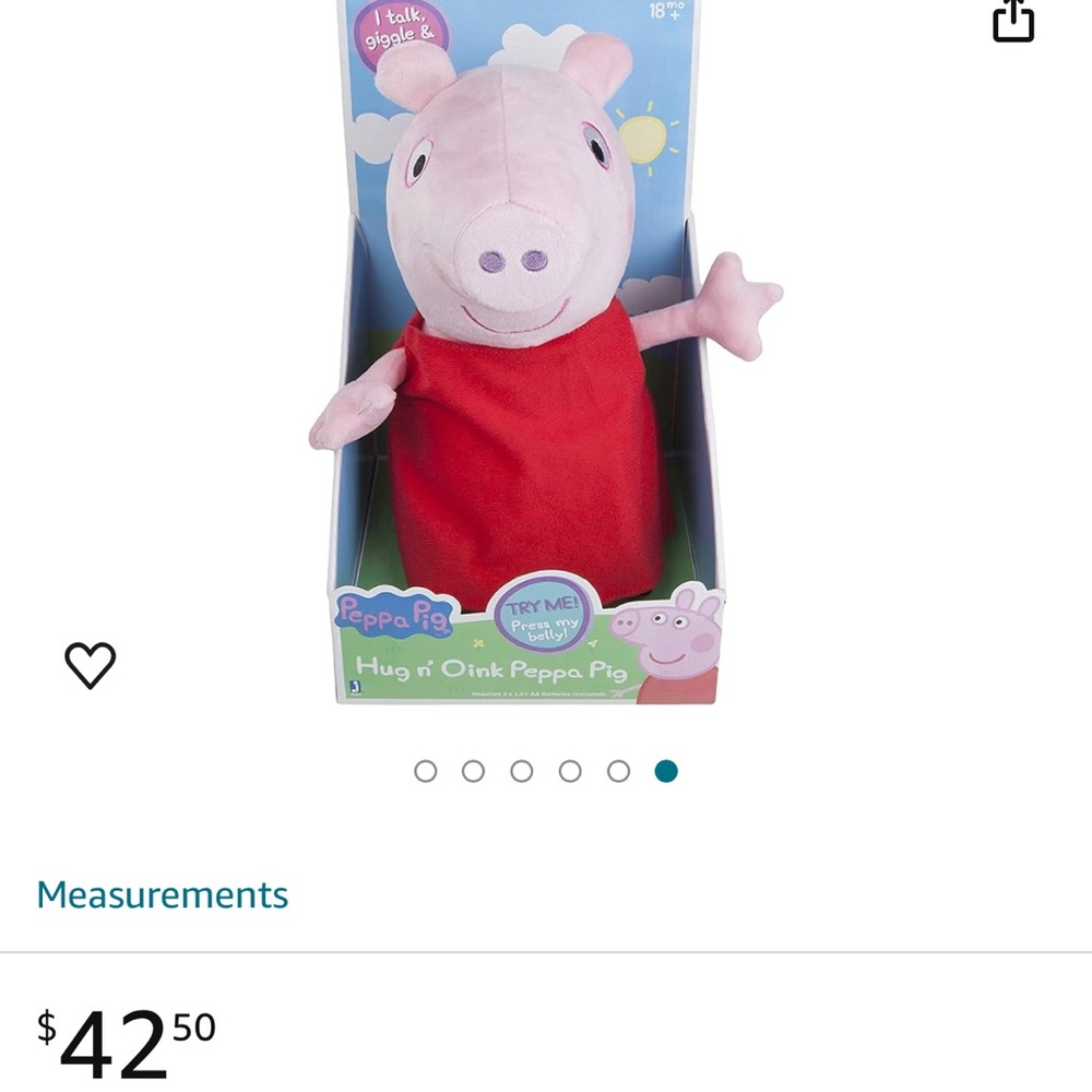 Hug n’ Oink Peppa Pig Stuffy Talking Toy